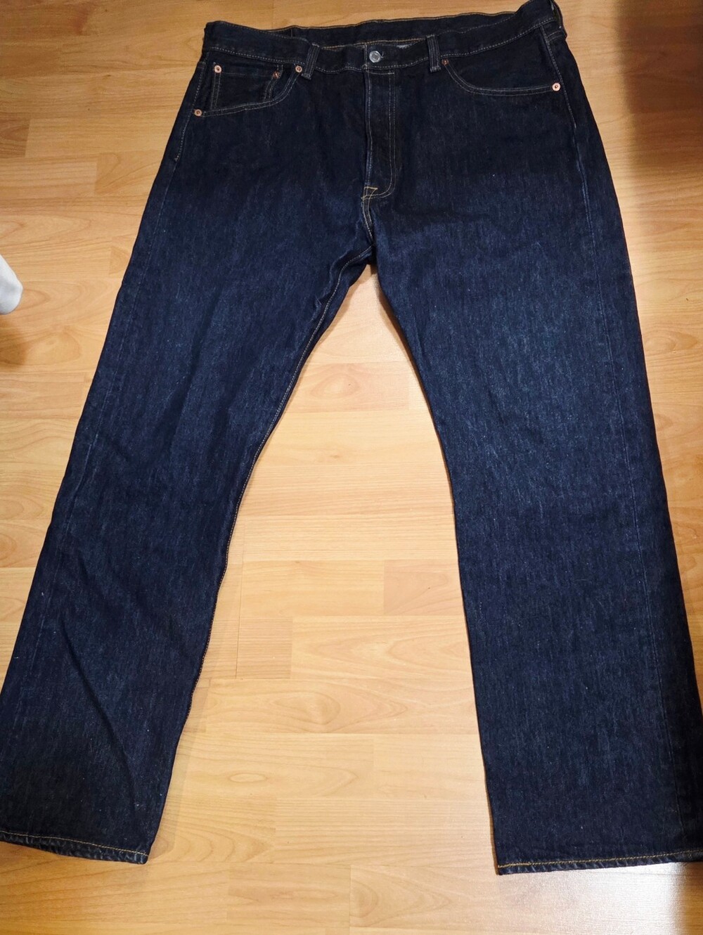 Athentic 501 Men's Levi's Dark Blue Straight Jeans Size 38x32
